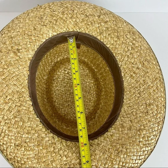 Straw Hat Fruit Fabric Print Made In The USA Size Medium - Picture 6 of 12